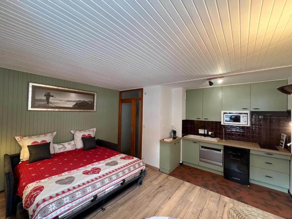 Studio Dent Du Caiman, Chamonix Hyper Centre, Parking, Vue Mont Blanc Exterior foto